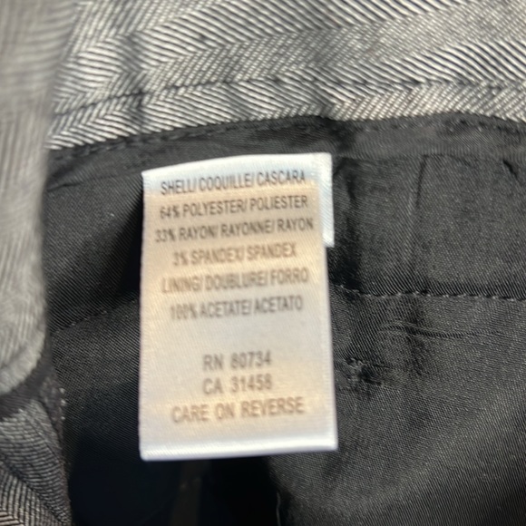 BCBG Gray Herringbone Wide Leg Trousers Sz 0 - Picture 6 of 7